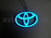 Toyota, светящаяся эмблема на решетку радиатора или крышку багажника, размер 90 x 135 мм.