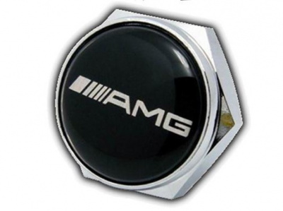 Декоративная гайка крепления номерного знака с логотипом AMG, в комплекте 4 шт.