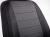 Skoda Rapid (14–) Чехлы на сиденья (экокожа), цвет - чёрный + серый, седан